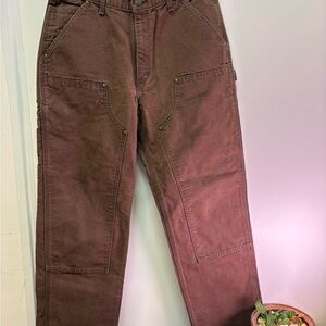 Carhartt Men's Dark Brown Double Knee Carpenter Pants